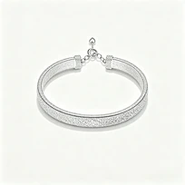 999 Sterling Silver Irregular Wave‑Edge Open Cuff Bangle
